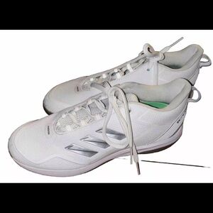 Adidas FY4387 Women's Purehustle 2 Softball Shoe White Size 9.5 Metal Spikes